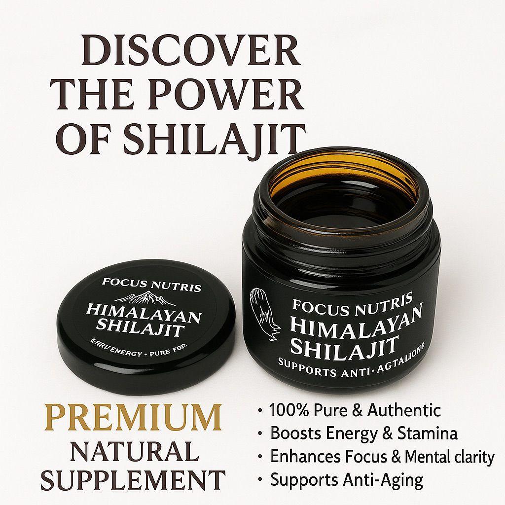 Pure Himalayan Shilajit Resin (15g, 20g & 30g) – Natural Energy, Strength & Focus Supplement
